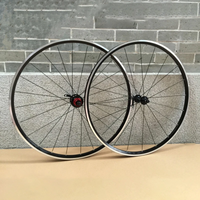 700C Road Bike Wheel Set 4 Bearings Hub Cassette Flywheel 7 8 9 10 11 Speeds Bicycle Aluminum Alloy Rims Quick Release V-brake