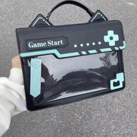JIAERDI Kawaii Cat Ear Gaming Ita Bag Women Anime Badge Sweet Handbag Ladies Large Capacity Everyday Versatile Crossbody Bag New