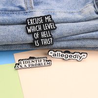 Funny Hell Level & Problem ID Enamel Pins - Cartoon Punk Lapel Badges for Backpack DIY Gift