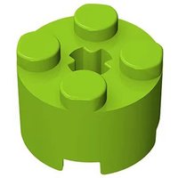 100pcs Moc Compatible 3941 Brick Round 2x2 with Axle Hole Creation Building Block Educational Assembles Particles
