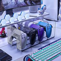 2/3pcs Multifunctional Handle Storage Rack for Switch Game XBOX PS5 | Transparent Display Stand Universal Desktop Hanging Shelf