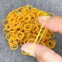 1000pcs Yellow O Rings Rubber Bands 1CM/ 0.4inch Elastic Rubber Ring Stretchable Latex Rings Supplies For Stretchable Band