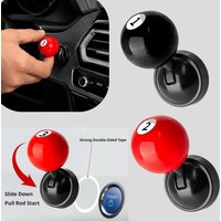 Creative Billiard Ball Car Push Start Button Rocker,8 Numbers Pool Ball Style Engine Start Lever Cover,Car Interior Decoration