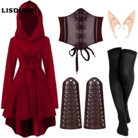 5-piece Set Women's Halloween Carnival Masquerade Performance Stage LARP Adults' Dress More Accessories