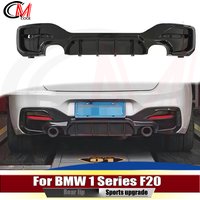 For BMW 1 Series F20 2015-2018 Sport versions quad rear lip dual rear diffuser and modified rear bumper trim