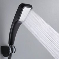 Square Black Shower Head 300 Holes Water Saving Nozzle With Abs Chrome High Pressure Shower Head Bathroom Accessories Sprayer