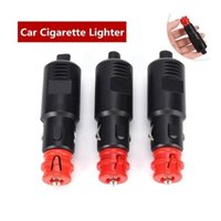 Red 12V-24V Car Cigarette Lighter Plug Socket Power Plug Connection Cigaret Socket Adaptor Male Plug Car Universal Accessories