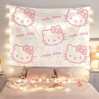 1pc Cute Hello Kitty Tapestry - Hippie Style Cartoon Wall Hanging for Room Art Decoration