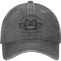 Five Finger Death Punch Denim Fabric Cap Casual Baseball Caps Adjustable Hat Summer Unisex Baseball Hats