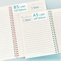 6pcs Spiral Notebook, Simple A5/B5 Hardcover Spiral Notebook, Tear-out Pages with Horizontal Lines, Office and School Supplies