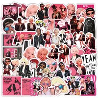 52Pcs Cute APT Stickers Apt Bruno Rose DIY Stickers Scrapbooking Phone Luggage Skateboard Decorative Waterproof Decals