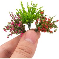 5Pcs Simulation Flower Cluster Green Plant Model Outdoor Garden lawn Farm Railway Micro Landscape Layout Material DIY Diorama
