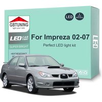 8Pcs Cars Accessories For Subaru Impreza 2002 2003 2004 2005 2006 2007 Canbus Dome License Plate LED Interior Light Bulb Kit