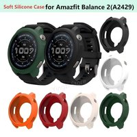Soft Silicone Hollow Case for Amazfit Balance 2 Smart Watch Strap Protective Bumper for Amazfit Balance2 (A2429) Accessories