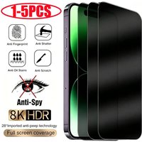 1-5PCS Anti-Spy Glass for iPhone 15 14 13 12 11 Pro Max Mini X XS XR 7 8 Plus Privacy Screen Protector For iPhone 17 16 17Air