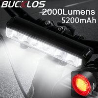 AliExpress BUCKLOS 2000 Lumens Bicycle Front Light 5000mAh Bicycle Headlight High Bright Cycling Lamp Type-C Charging Road MTB Bike Light
