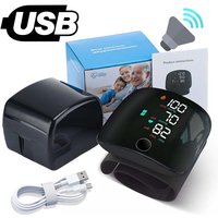 Rechargeable Wrist Blood Pressure Monitor Medical English Voice Digitlal Tensiometro Health Sphygmomanometer Tonometer