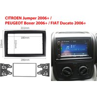Double 2 Din Radio Fascia for CITROEN Jumper PEUGEOT Boxer FIAT Ducato CD DVD Audio Dash Mount Kit Adapter Trim Frame Dashboard