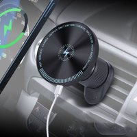 UYUXIO Magnetic Wireless Car Charger Air Vent 15W Fast Charging Adapter Car Mount Phone Holder with Magnet for iPhone 17 16 15