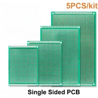 5Pcs 2x8 3x7 4x6 5x7 6x8 7x9 8x12 9x15 10x15cm Single Side PCB Prototype Board Printed Circuit Board Universal PCB DIY Soldering