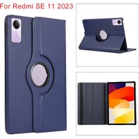 360 Degree Rotating Cover For Xiaomi Redmi Pad SE 11 Inch Folio Flip Stand Holder Cover PU Leather Shell Tablet Protective Case
