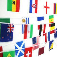 2026 Football Game International Bunting Of 48 Flag (48 Countries),20x30cm with 48pcs/14x21cm with 48pcs