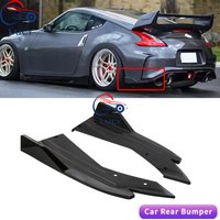 LAICY For N-issan 370z 350z Car Rear Bumper Spoiler Lip Splitter Diffuser Body Kit Side Skirt Protector Covers Black