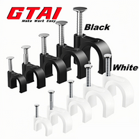 200Pcs Cable Clamps Nail In Cable Clips, Round Circle Ethernet Cable Wall Clips Cable Tacks Coax Cable Clip Speaker Wire Clips