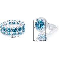 GRA Certified 12 Carat Moissanite Ring Set pass Diamond Tester 925 Silver Gold Wedding Band, Sparkling Engagement Gift