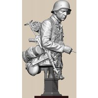 Resin Model figure Bust, 1/10 Ambush at Poteau 'Squad Leader' KG Hansen, GK, Military theme, Unassembled and unpainted kit