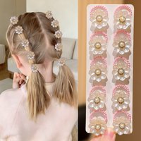 10pcs Sweet Floral Hair Ties for Girls High Elasticity Stylish Cute Versatile Hair Bands Fresh Outdoor Leisure Hair Accessories