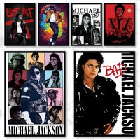 Music M-Michael Jackson Poster Contemporary Graffiti Art Posters, Chic Wall Decor for Home, Studio, Office & Coffee Shop