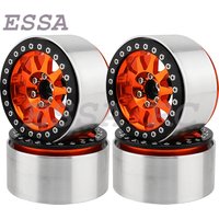 2/4Pcs 2.2 Inch Beadlock Wheel Hub Rim Rims Aluminum Alloy for TRX4 TRX6 Axial SCX10 III 1/10 RC Crawler