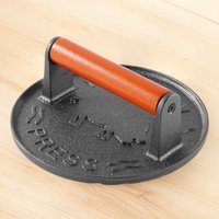 Cast Iron Burger Press Burger Meat Press Mold Wooden Handle Smash Burger Press 7.09 in Anti Scald for Home Kitchen
