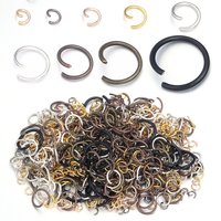 50-200pcs 4/5/6/7/8/10/12/14mm Metal Jump Rings Split Ring Multisize Open Ring For DIY Keychain Crafts Connector Accessories