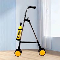 Matterside the elderly walking stick with wheels the elderly folding crutches travel artifact help shopping
