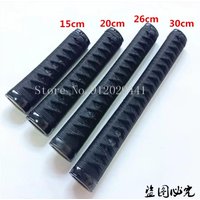 Black Set 15cm 20cm 26cm 30com Handle Tsuka For Japanese katana Wakizashi Sword Tsuka Fuchi Kashira