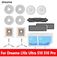 Dreame Bot L10s Pro/ L10s Ultra Robot Vacuum Cleaner Spare Parts, Rubber / Side Brush Cover Filter Mop Rag Dust Bag Optional