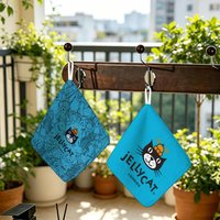 Anime Hanging Style Hand Wiping Towel Polyester Cotton Anti-fade For Indoor Kitchen Living Room Cartoon J-JellycatS logo