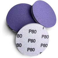 100PCS 5 Inch Purple Film Ceramic Sanding Discs,40-2000 Grit 5" Heavy-Duty Hook & Loop Film Discs for DA & Random Orbital Sander