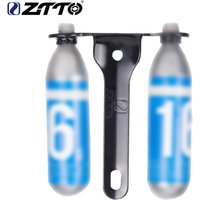 ZTTO 2 PCS Bicycle Kettle Rack CO2 Cartridge Bottle Cage Bracket Hold MTB Road Bike 2XControl Blast Air Cartridges M5*12mm Bolt