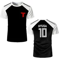 Captain Tsubasa Anime Hyuga Animation Cosplay 3D Print Men's Tshirt Summer Football Jersey Casual Tees Sports Kids/Adult Tops