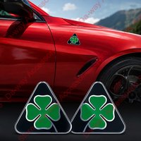 Quadrifoglio-Emblem Super Sport Black Clover Logo für Alfa Romeo Giulia Stelvio Außenzubehör
