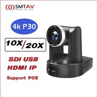 SMTAV 4K 10X/12X/20X Automatic tracking Camera AI tracking SDI USB PTZ Camera HDMI IP Live Streaming Camera Support POE