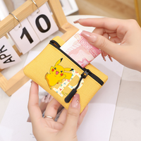 Pokemon Pikachu Zipper Coin Purse Printed A-Z Letters Casual Card Wallet Small Item Bags Solid Color Waterproof Card Storage Bag