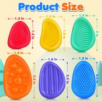 Hot Sell Fidget Toys Adults Sensory Silicone Stone 6 Pack Textured for Autism Kids Calming Down Fidget Stress Relief Toys