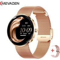 MEVADEN 1.43" AMOLED Screen Women Smart Watch 8.5mm Ultra-thin Stainless Steel Luxury Smartwatch Health Monitor Sport Watch H33