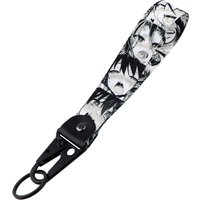 Cool Anime Keychain Key Tags Comic Character Key Fobs Short Lanyard For Keys Phone Straps Bag Car Motorcycle Accessories
