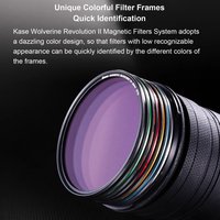 Kase Wolverine Revolution Plus Magnetic Filter UV CPL ND Black Mist GND, Shockproof Tempered Optical Glass & Color Coded Rings