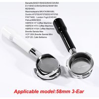 58mm 3Ear For Hibrew h7 h7a h10a Espresso Bottomless Portafilter Breville Barista Max/Signature Hollow Naked Coffee Handle Tool